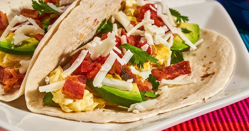Breakfast Tacos with Goat Jack Cheese