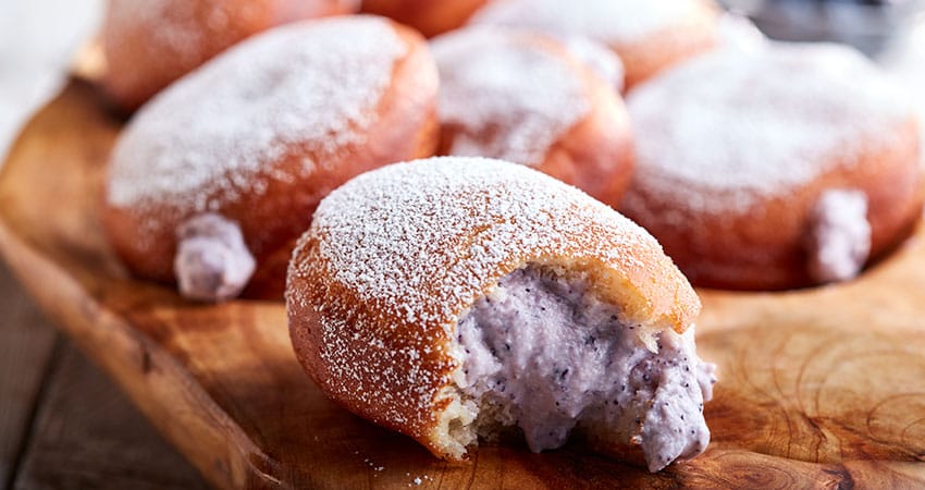 goat cheese chevre filled doughnuts